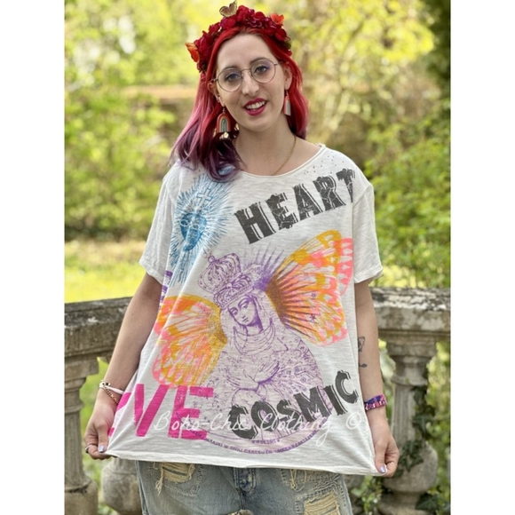 Magnolia Pearl | Tops | Magnolia Pearl Tshirt Sacred Heart Graffiti In